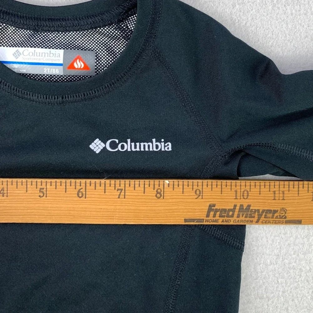 Columbia Omni-Heat Midweight Baselayer Top+Bottom Set Kids size 2T Black Thermal